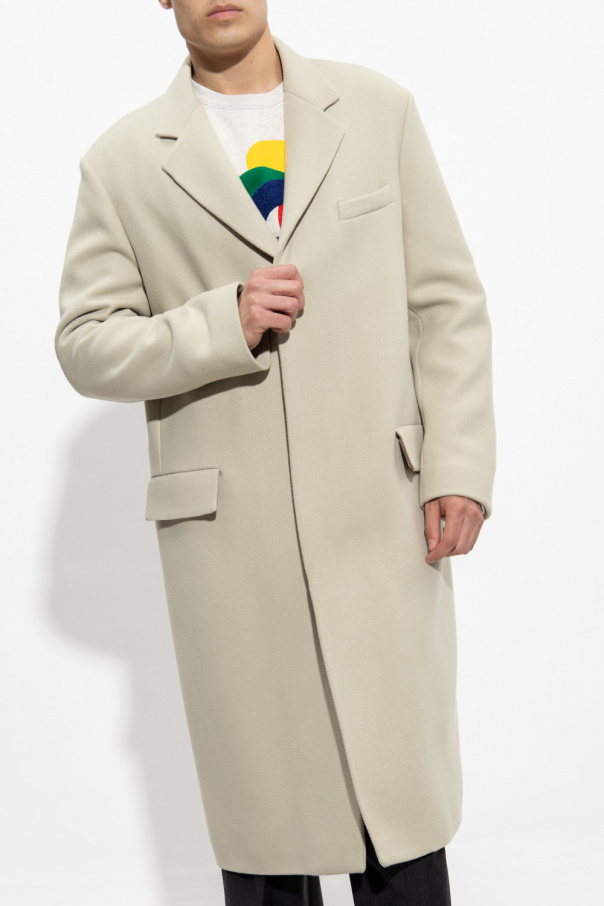 Wool single - down jacket loewe jacket multicolor - breasted